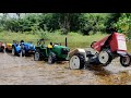 Swaraj 855 john deere newholland hmt tractors river crossing  bommu kutty