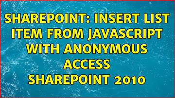 Sharepoint: insert list item from javascript with anonymous access sharepoint 2010