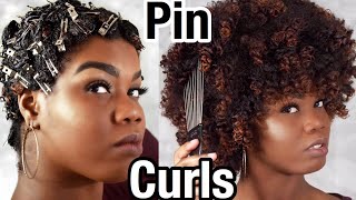 pin curls on natural hair| how to curl natural hair without heat