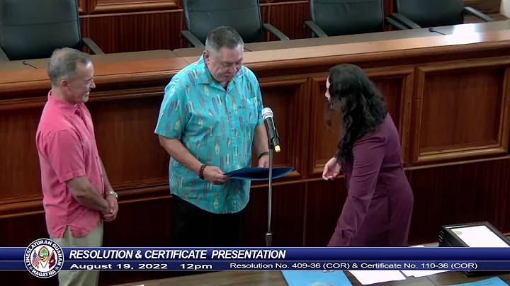 Resolution & Certificate Presentation - Senator Te...