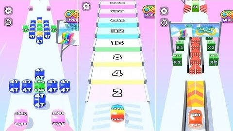 Jelly Run 2048 ULTIMATE Gameplay | 4 Shape Play Showdown! | 128B vs 2Q vs 4096e vs 256i Race