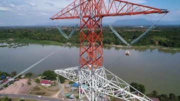 500kV Transmission Line, Stringing Work, Hyosung Corporation, Korea