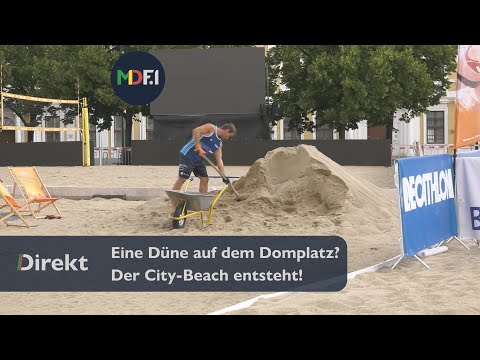 Sandstrand auf dem Domplatz