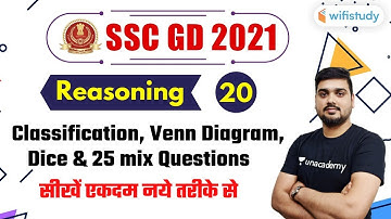 6:00 PM - SSC GD 2021 | Reasoning by Hitesh Mishra | Classification, Venn Diagram & Dice