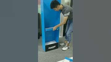 How to assemble a cardboard display stand ?