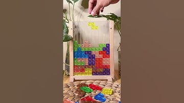 ASMR GAME TETRIS BLOCKS PUZZLE PLAYING IN THE GARDE