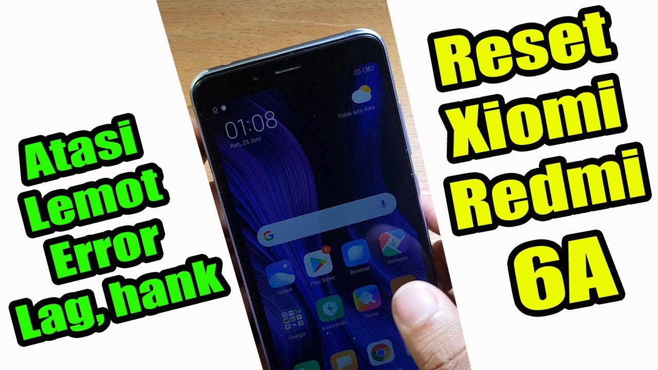 Reset HP xiaomi Redmi 6A di pengaturan FIX Lag, No Lemot Tanpa Minta