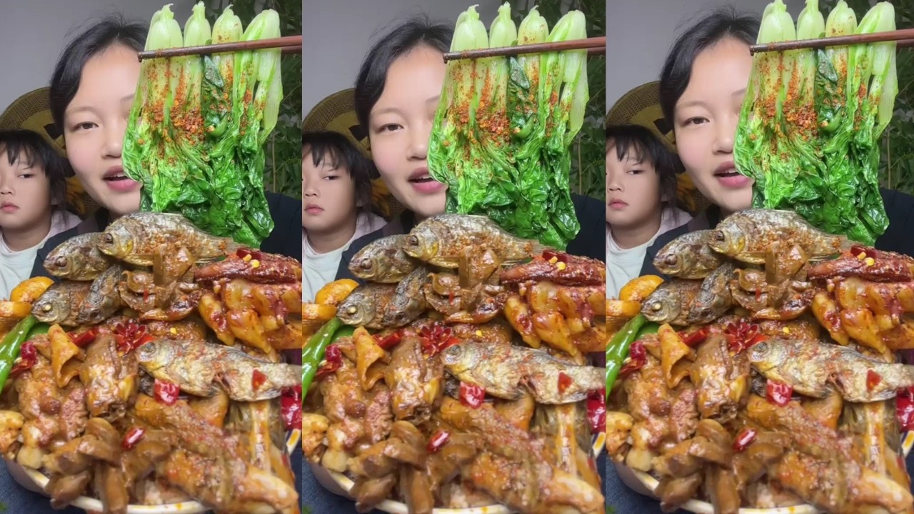 Crispy, Juicy & Addictive 🥓 Pork Ribs + Intestines + Chicken Mukbang