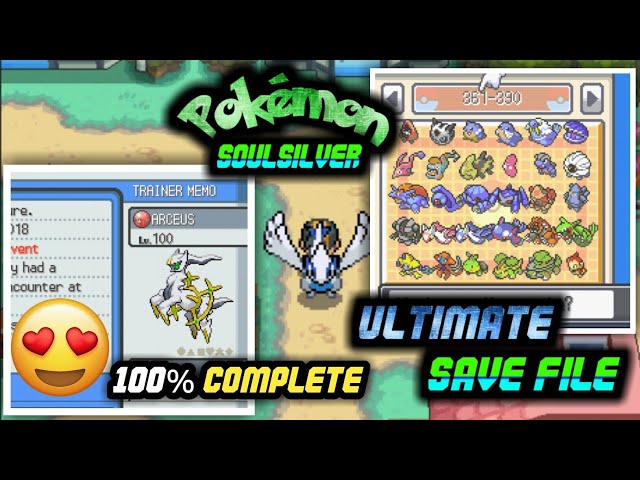 Pokemon SoulSilver Ultimate Save File  All 498 Pokemon & Jym Complete 