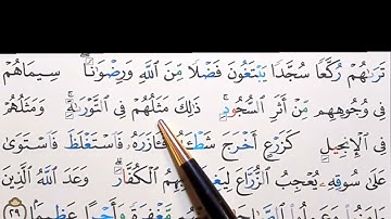 برنامج إعراب القرآن الكريم سورة الفتح آية ( 29)