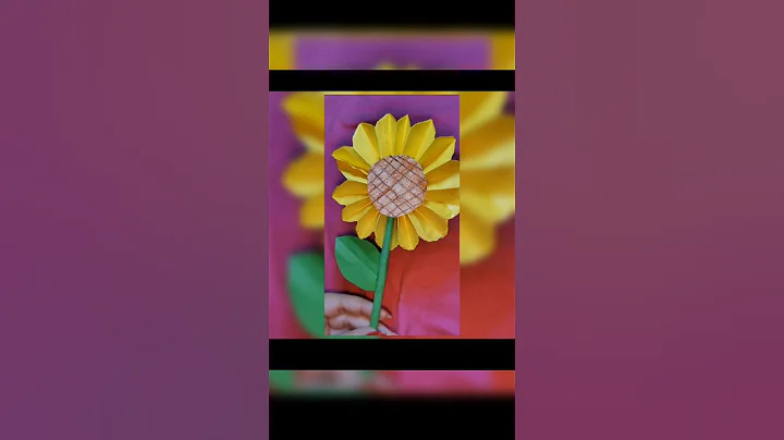 paper sunflower 🌻#craft #viralshort #shorts #papercraft