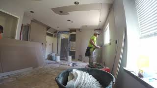 Time Lapse - Drywall Installation in Kitchen Remodel in Rochester Hills