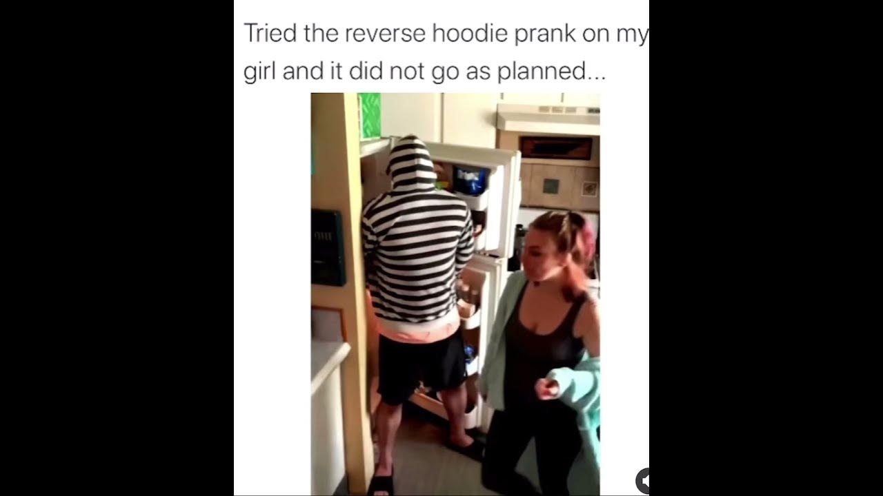 Reverse hoodie prank GONE WRONG 😳 #shorts #funny