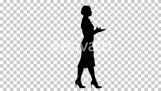 Silhouette Woman walking, Alpha Channel | Motion Graphics - Envato elements