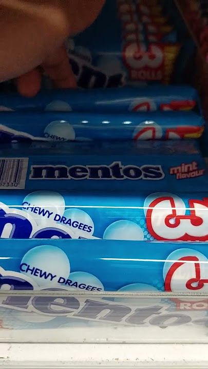 Blue MENTOS rolls #satisfying #asmrsounds #asmr #youtubeshorts