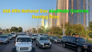 UAE 49th National Day - Abu Dhabi Corniche evening drive