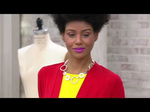 Susan Graver Liquid Knit 3/4 Sleeve Cardigan with Peplum on QVC