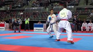 Azerbaijan vs China Male Team Kumite Competition. 2014 World Karate Championships