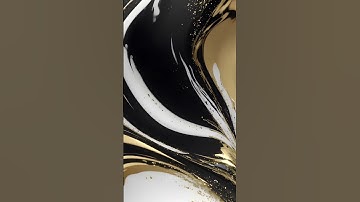 Luxury Black White Gold Liquid