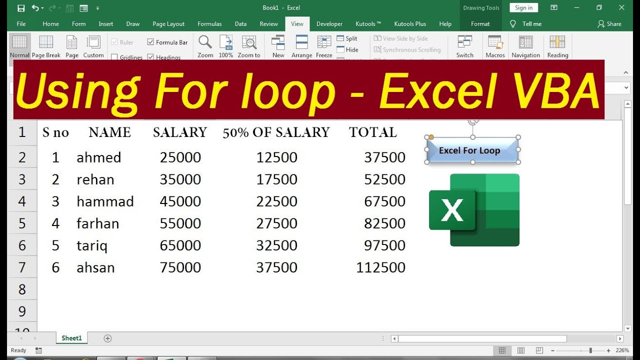 How To Use Vba For Each Loop With Excel Examples - Vrogue