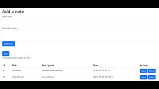 Personal Notes Web Application