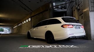 E63s Estate Mercedes AMG W213 w/ ARMYTRIX Turbo-back Straight pipe Valvetronic Exhaust sound & Revs.