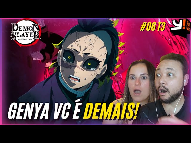 GENYA VAI MORRER?! 😭 TRISTE PASSADO DO SANEMI! React Demon Slayer EP. 6  Temporada 3 - KIMETSU 