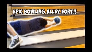 Epic Fort in a Bowling Alley!!