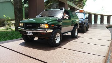 RC SCALE CRAWLER ISUZU MU TEST RUN with JIMNY完工試車PART1~完工必備測試路線~40度超長陡坡上下挑戰!!