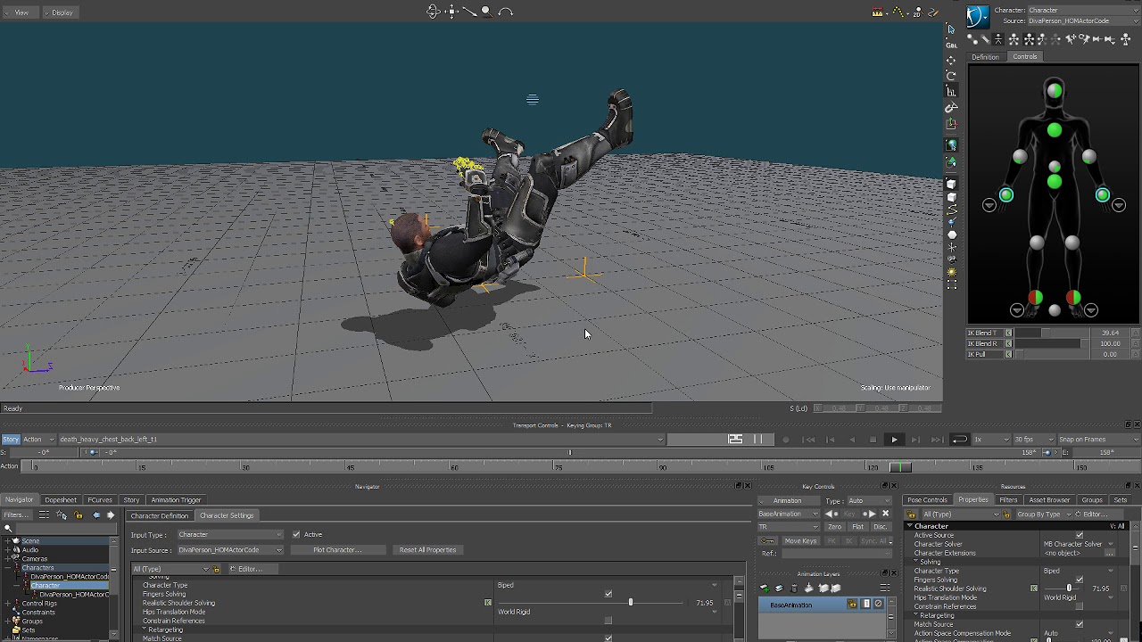 Motionbuilder Tutorial Basic Motion editing a death animation. YouTube