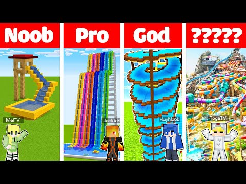 TÔ GÀ THỬ THÁCH 24H XÂY CÔNG VIÊN NƯỚC KHỔNG LỒ TỪ NOOB TỚI ???? TRONG MINECRAFT*TÔ GÀ XÂY CẦU TRƯỢT