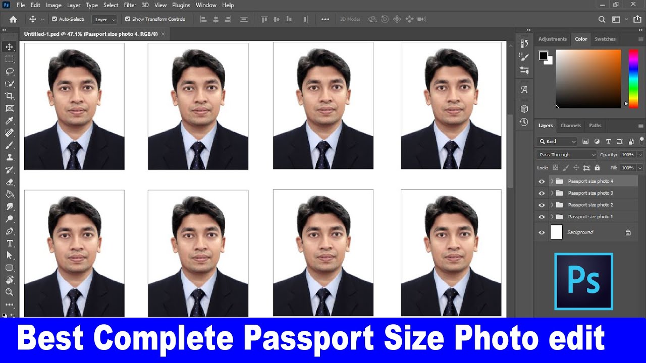 Passport Size Photo Template Psd Free Download - IMAGESEE