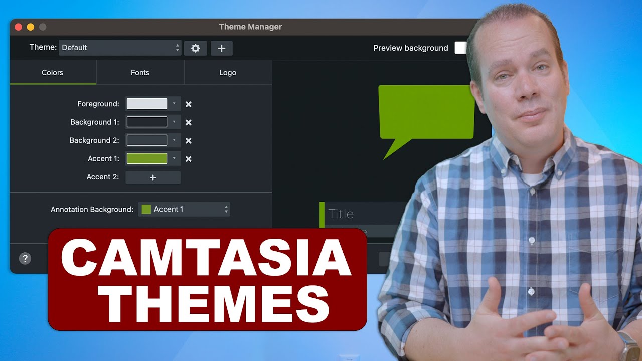 Set a Company Brand in Camtasia 2023 Themes