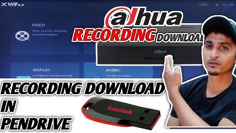 Dahua Dvr/Xvr Recording Backup in Pen Driver | Full Setup