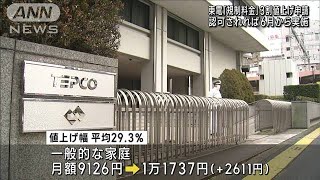 東京電力　3割値上げを申請　一般家庭で月2611円増(2023年1月23日)