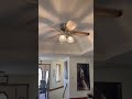 Antique Brass 5 Blade/Cane Hugger Ceiling Fan