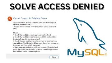 How To Solve Access Denied In MySQL Workbench