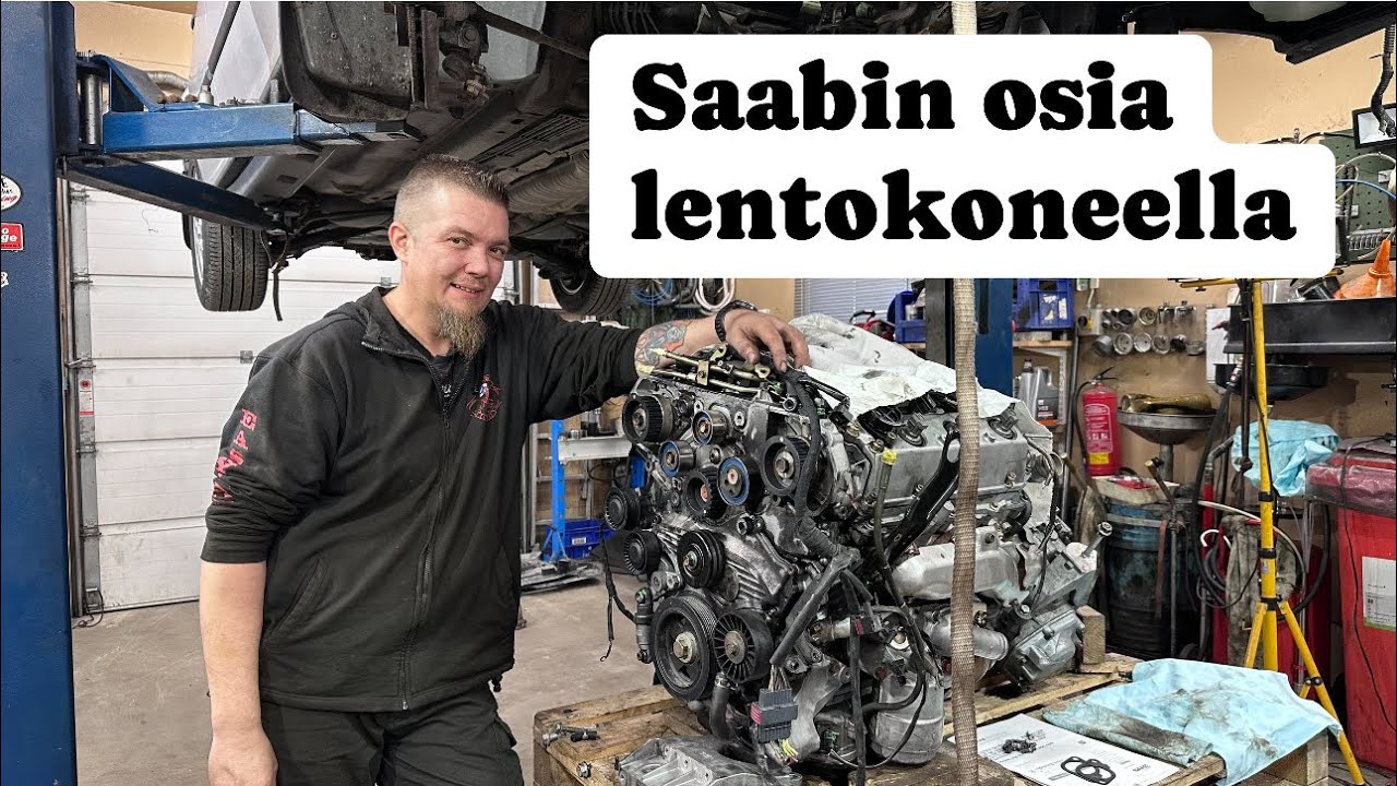 Saab 9-5 3.0TiD uuden moottorin jakopää ja muuta kasausta. Lentsikalla osia.