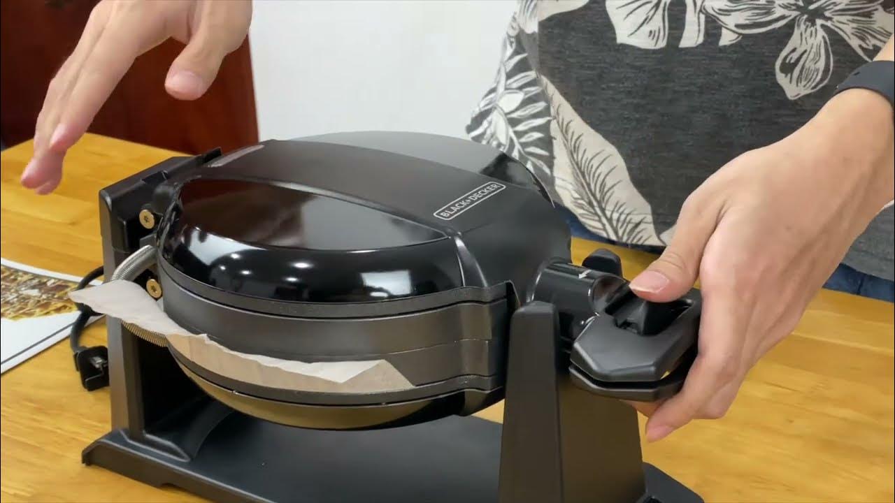 Black Decker Double Flip Waffle Maker: Unboxing & First