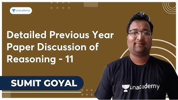 Detailed Previous Year Paper Discussion of Reasoning - 11 | SSC Exams | Unacademy SSC | Sumit Goyal