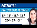 Ejercicios de Potencias #1 - Fracción de potencias