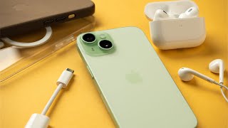 Apple iPhone 15 & New AirPods Pro 2 Unboxing with Accessories