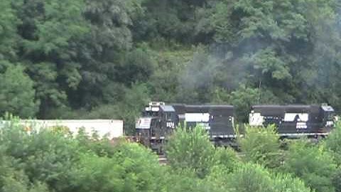 NS 9602 grinds it way up Horseshoe Curve with live helpers!!