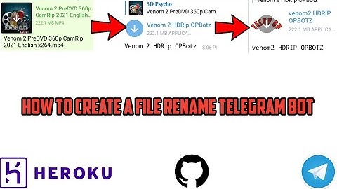 How To Make A Renamer Telegram Bot Easy |Change Thumpnail | Bot (2021)
