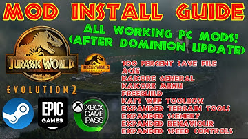 Latest Mod Install Guide - All Currently Working PC Mods! - Jurassic World Evolution 2