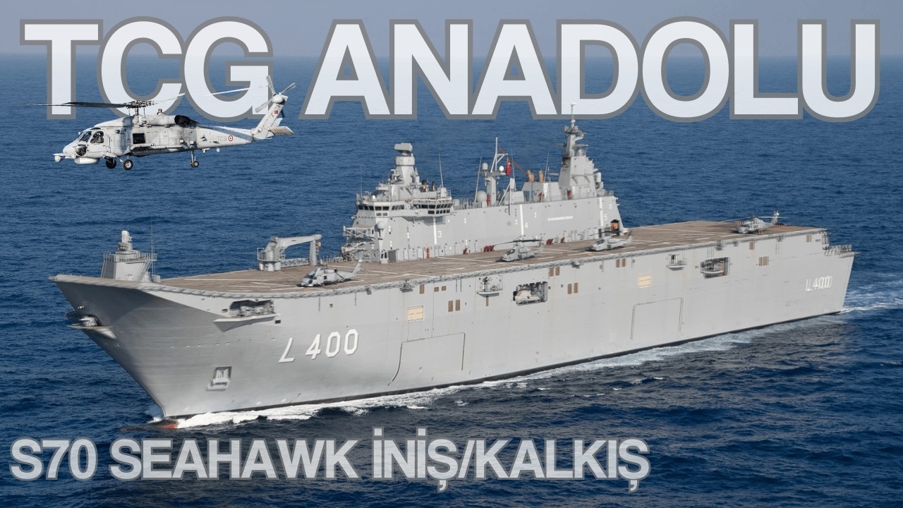 TCG Anadolu’da Helikopter Operasyonu