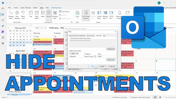 How to hide appointments in outlook calendar