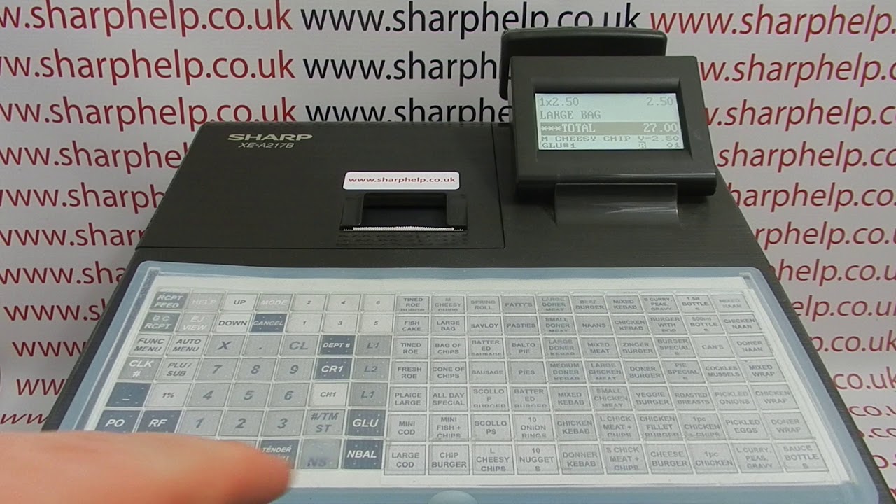 How To Void An Item From An Existing Tab / Check On Sharp XE-A217