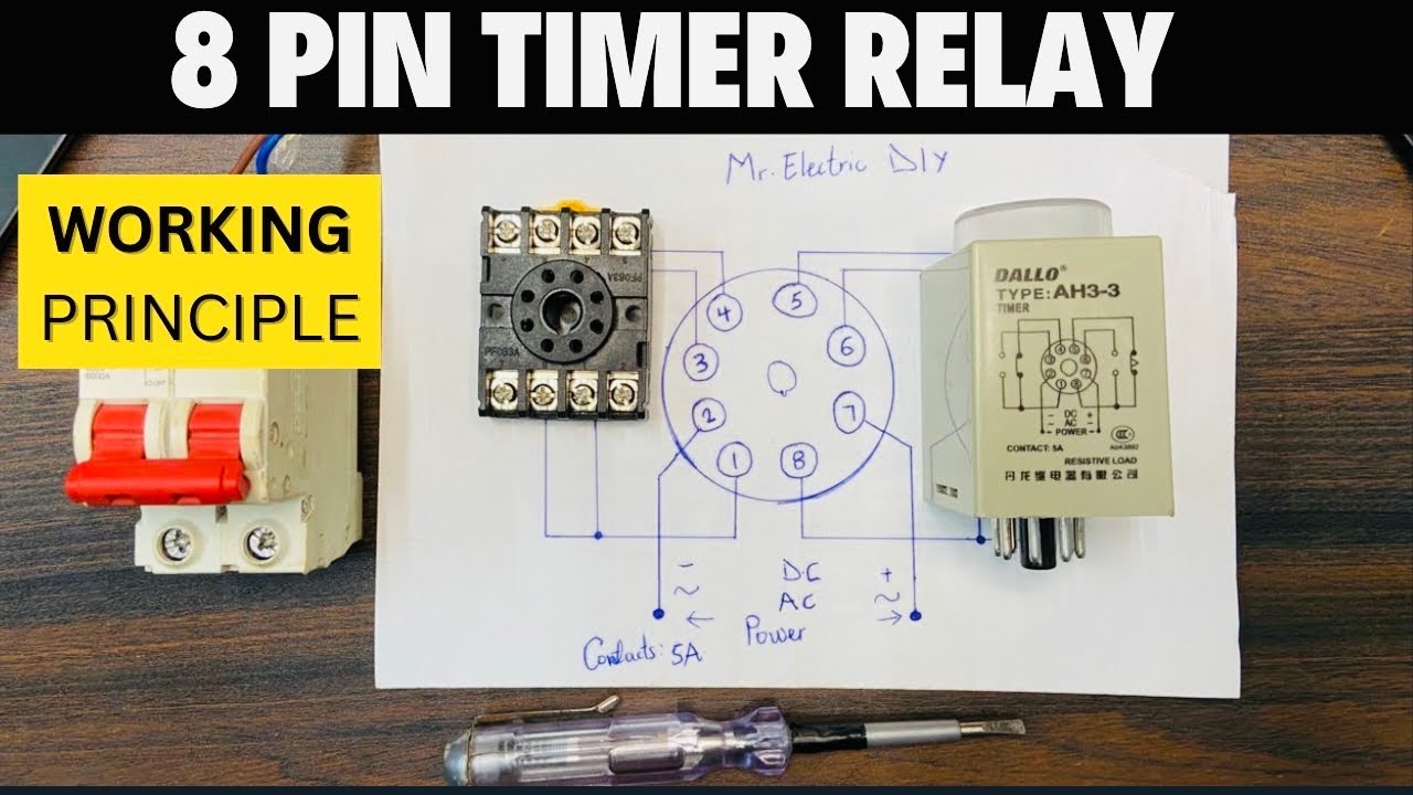 8 Pin Timer Relay Working and Connection Diagram @Mr.Electricdiy