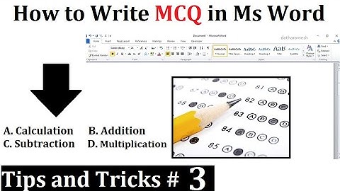 Ms Word Tips and Tricks # 3 in Pashto | How to create MCQ paper in Ms Word? | create MCQ paper